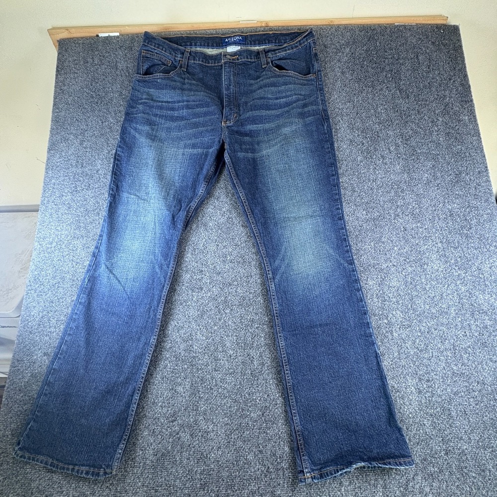 Arizona Jean Co Flex Bootcut Mens 38x31 Blue Medium Wash Denim Cotton Mid Rise